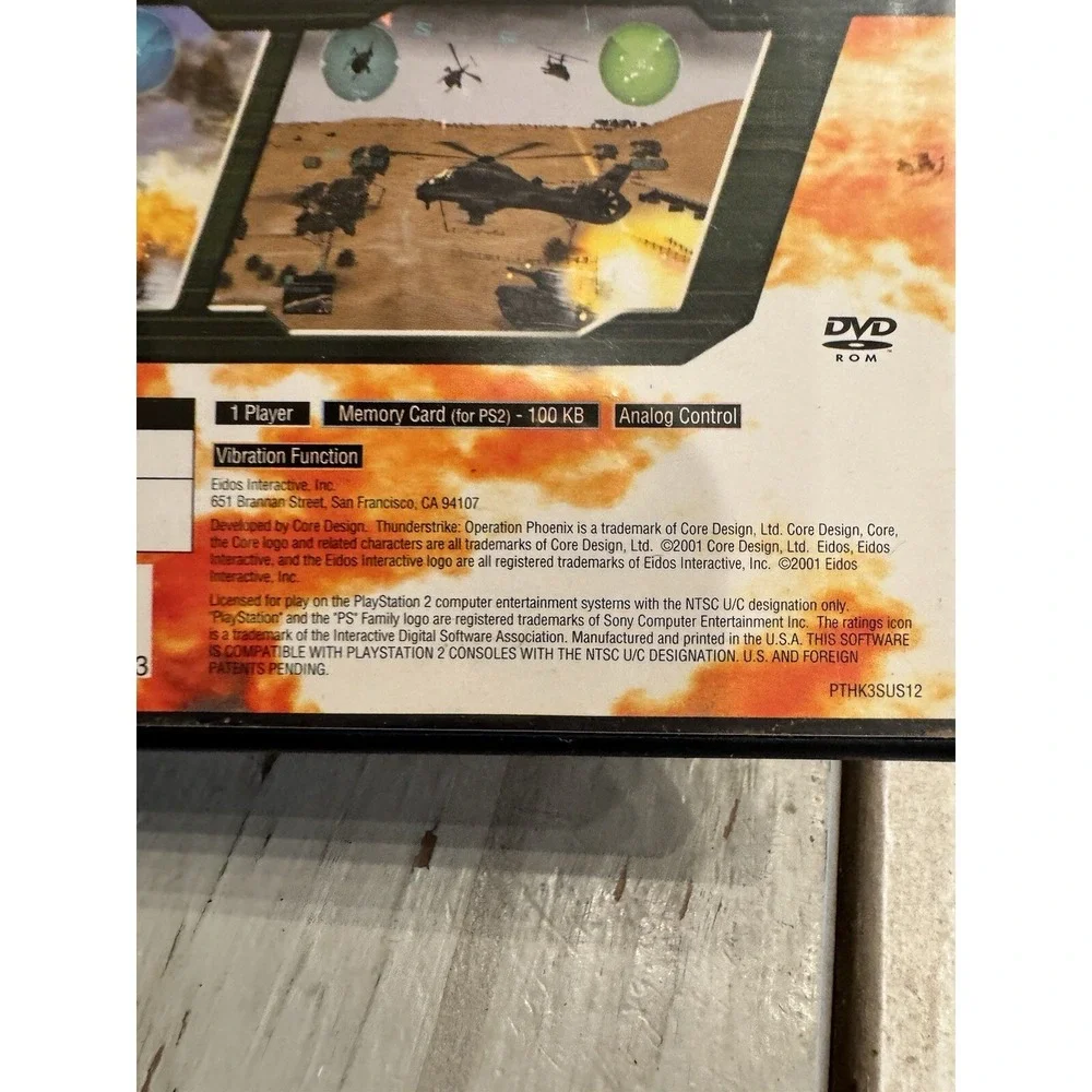 PlayStation 2 ThunderStrike: Operation Phoenix Game / Manual 2001 Works
